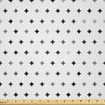 thumbnail image 1 of Ambesonne Grey Modern Fabric by the Yard Microfiber, Monochrome Shapes Print, 10 Yards, Seal Brown and Off White, 1 of 2