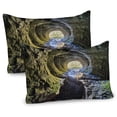 thumbnail image 1 of Ambesonne Grey Pillow Sham 2 Pack, Buried River, 30"x20", Grey, 1 of 3