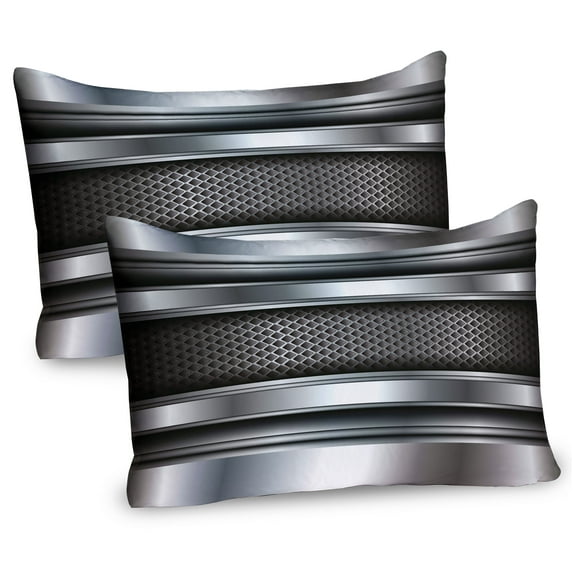 Ambesonne Grey Pillow Sham 2 Pack, Realistic Vivid Plates, 36"x20", Grey Taupe