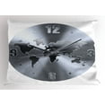 thumbnail image 1 of Ambesonne Grey Pillow Sham, World Map Clock Pattern, 36" X 20", Blue Grey, 1 of 2