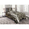 thumbnail image 1 of Ambesonne Grey Quilted Bedspread Set 2 Pcs, Bike Engine Cars Photo, Twin Size, Grey and Dark Brown, 1 of 3