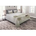 thumbnail image 1 of Ambesonne Grey Quilted Bedspread Set 3 Pcs, Boat on Lake Nature, Queen Size, Eggshell Brown Orange, 1 of 3