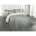 thumbnail image 1 of Ambesonne Grey Quilted Bedspread Set 3 Pcs, Diamond Plate Effects, King Size, Grey, 1 of 5
