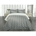 thumbnail image 1 of Ambesonne Grey Quilted Bedspread Set 3 Pcs, Diamond Plate Effects, Queen Size, Grey, 1 of 5