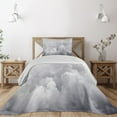 thumbnail image 1 of Ambesonne Grey Quilted Coverlet 2 Pcs, Dark Clouds Moody Sky, Twin Size, Grey, 1 of 5