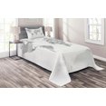 thumbnail image 1 of Ambesonne Grey Quilted Coverlet 2 Pcs, World Map Continents Earth, Twin Size, White Grey, 1 of 2