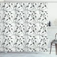 thumbnail image 1 of Ambesonne Grey Shower Curtain, Autumn Leaves and Branches, 69"Wx70"L, Grey White, 1 of 4