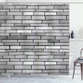 thumbnail image 1 of Ambesonne Grey Shower Curtain, Brick Wall English Style, 69"Wx75"L, Grey, 1 of 4