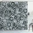 thumbnail image 1 of Ambesonne Grey Shower Curtain, Clock Technologic Pattern, 69"Wx84"L, Grey Grey, 1 of 5