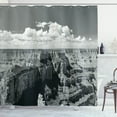 thumbnail image 1 of Ambesonne Grey Shower Curtain, Nostalgic Grand Canyon, 69"Wx75"L, Grey, 1 of 5