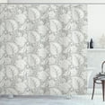 thumbnail image 1 of Ambesonne Grey Shower Curtain, Paisley Blooming Flowers, 69"Wx75"L, Grey, 1 of 4