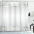 thumbnail image 1 of Ambesonne Grey Shower Curtain, Rococo Style Ornaments, 69"Wx70"L, Pale Grey and Grey, 1 of 3