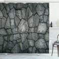 thumbnail image 1 of Ambesonne Grey Shower Curtain, Stone Wall Rough Rusty, 69"Wx70"L, Grey, 1 of 3