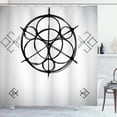 thumbnail image 1 of Ambesonne Grey Shower Curtain, Swirled Spirals, 69"Wx70"L, Black Grey White, 1 of 5