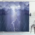 thumbnail image 1 of Ambesonne Grey Shower Curtain, Thunderstorm Dark Clouds, 69"Wx75"L, Blue, 1 of 5