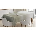 thumbnail image 1 of Ambesonne Grey Tablecloth Rectangular Table Cover, Boat on Lake Nature, 52"x70", Eggshell Brown Orange, 1 of 4