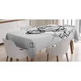 thumbnail image 1 of Ambesonne Grey Tablecloth Rectangular Table Cover, Sketch Illustration, 60"x84", Black Grey White, 1 of 4