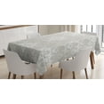 thumbnail image 1 of Ambesonne Grey Tablecloth Rectangular Table Cover, Vintage Damask Flowers, 60"x84", Pale Grey, 1 of 3
