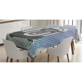 thumbnail image 1 of Ambesonne Grey Tablecloth Rectangular Table Cover, Vintage Music Box Party, 60"x84", Multicolor, 1 of 4