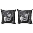 thumbnail image 1 of Ambesonne Grey Throw Pillow Cover 2 Pack, Mother and, 20", Charcoal Grey Pale Grey, 1 of 7