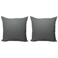 thumbnail image 1 of Ambesonne Grey Throw Pillow Cover 2 Pack, Plain Colored Dark Abstract, 24", Sage Green Grey Teal, 1 of 2