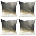 thumbnail image 1 of Ambesonne Grey Throw Pillow Cover 4 Pack, Cloudy Dark Sky Hurricane, 16", Grey, 1 of 6