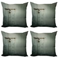thumbnail image 1 of Ambesonne Grey Throw Pillow Cover 4 Pack, Warehouse Store Door Lock, 18", Charcoal Grey, 1 of 7