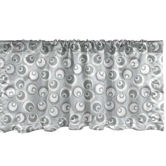 Ambesonne Grey Window Valance, Abstract Art Modern, 54" X 12", White Grey