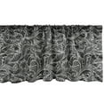 thumbnail image 1 of Ambesonne Grey Window Valance, Fern Leaves Flowers, 54" X 18", Black and Grey, 1 of 3