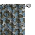 thumbnail image 1 of Ambesonne Grey and Blue Window Curtains, Abstract Structures, Each 28" W x 95" L, Army Green and Pale Taupe, 1 of 3