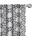thumbnail image 1 of Ambesonne Grey and White Window Curtains, Flower Grid, Each 28" W x 95" L, Charcoal Grey with White, 1 of 5