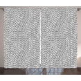 thumbnail image 1 of Ambesonne Grey and White Curtains 2 Panel Set, Abstract Modern Sea, 108" x 63", Grey and White, 1 of 3