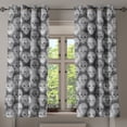 thumbnail image 1 of Ambesonne Grey and White Grommet Curtain, Brainpan Head, 50" x 54", Grey Black White, 1 of 6