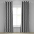 thumbnail image 1 of Ambesonne Grey and White Grommet Curtain, Geometric Ombre, 50" x 72", Charcoal Grey Pale Grey, 1 of 6