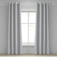 thumbnail image 1 of Ambesonne Grey and White Grommet Curtain, Geometrical Zigzag, 50" x 120", Pale Grey White, 1 of 6