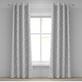 thumbnail image 1 of Ambesonne Grey and White Grommet Curtain, Hipster Poly Effect, 50" x 72", Pale Grey and White, 1 of 6