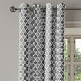 thumbnail image 1 of Ambesonne Grey and White Grommet Curtain Single Panel, Geometric Ombre, 50"x60", Charcoal Grey Pale Grey, 1 of 5