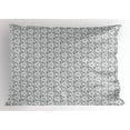 thumbnail image 1 of Ambesonne Grey and White Pillow Sham, Rich Royal Flora, 26" X 20", Grey White, 1 of 2