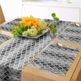 thumbnail image 1 of Ambesonne Grey and White Table Runner & Placemats, Geometric Ombre, Placemat 4 pcs + Runner 16"x90", Charcoal Grey Pale Grey, 1 of 2