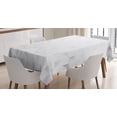 thumbnail image 1 of Ambesonne Grey and White Tablecloth Rectangular Table Cover, Geometric, 60"x84", Pale Grey White, 1 of 4