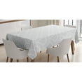 thumbnail image 1 of Ambesonne Grey and White Tablecloth Rectangular Table Cover, Vintage Circles, 52"x70", Warm Taupe White, 1 of 4