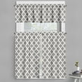 thumbnail image 1 of Ambesonne Grey and White Valance & Curtain, Geometric Damask, 55"x45", Dimgrey White, 1 of 6
