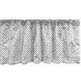 thumbnail image 1 of Ambesonne Grey and White Window Valance, Minimalist Lines, 54" X 18", Grey White, 1 of 3