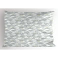 thumbnail image 1 of Ambesonne Grey and Yellow Pillow Sham, Crying Clouds, 26" X 20", Pale Yellow Pale Grey, 1 of 2