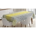 thumbnail image 1 of Ambesonne Grey and Yellow Tablecloth Rectangular Table Cover, Boho Ombre Old, 60"x90", Yellow Grey, 1 of 3