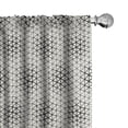 thumbnail image 1 of Ambesonne Grid Curtains, Geometric Triangles Tile, Pair of 28"x95", Black and Cream, 1 of 5