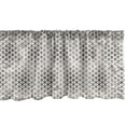 thumbnail image 1 of Ambesonne Grid Window Valance, Geometric Triangles Tile, 54" X 18", Black and Cream, 1 of 3