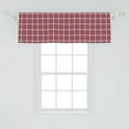 thumbnail image 1 of Ambesonne Grid Window Valance, Rhythmic Simplistic Mesh Motif Bicolored Crisscross Illustration Pattern, Curtain Valance for Kitchen Bedroom Decor with Rod Pocket, 54" X 18", Mauve Taupe Champagne, 1 of 2