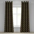 thumbnail image 1 of Ambesonne Grommet Curtain, , 50"x108", Charcoal Grey and Marigold, 1 of 5