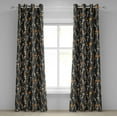 thumbnail image 1 of Ambesonne Grommet Curtain, , 50"x108", Dark Blue Grey and Marigold, 1 of 5